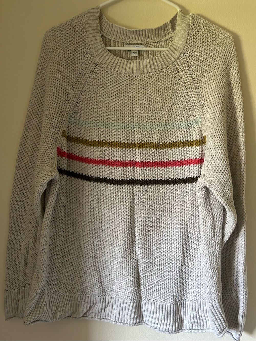 Striped Crewneck Light-Weight Sweater
